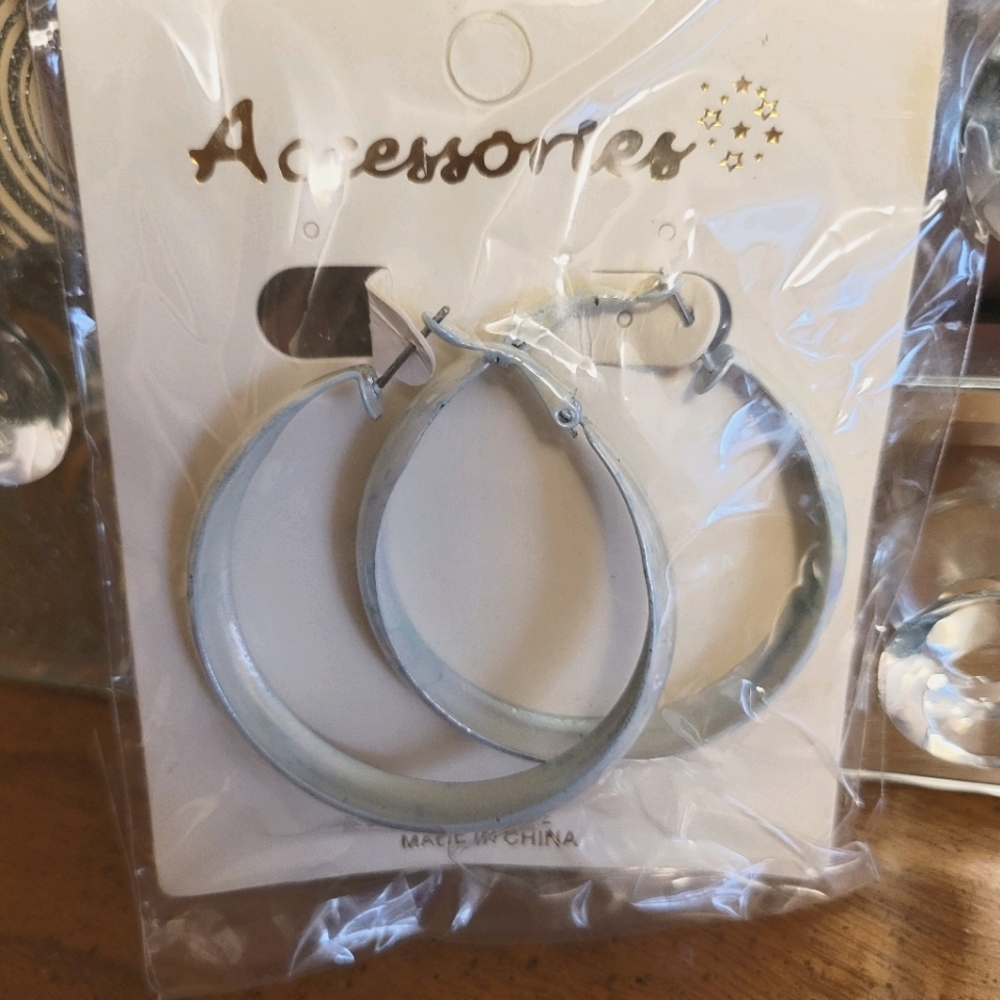 Teal color Hoop Earrings